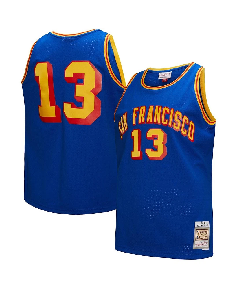 Mitchell & Ness Men's Wilt Chamberlain Royal San Francisco Warriors Hardwood Classics 1963/64 Swingman Jersey