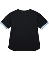 Mitchell & Ness Men's Black North Carolina Tar Heels On The Clock Full-Button Fashion Jersey