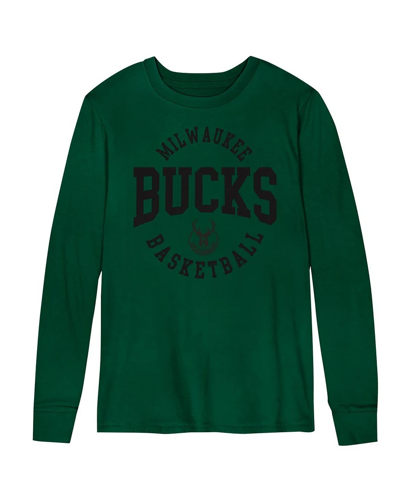 Outerstuff Preschool Hunter Green Milwaukee Bucks Around The Block Long Sleeve T-Shirt