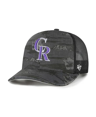'47 Brand Men's Black Colorado Rockies Fiji Trucker Adjustable Hat