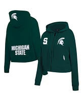 Pro Standard Women's Green Michigan State Spartans Game Day Sequin Full-Zip Hooded Jacket