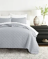 ienjoy Home Classic Stripe Reversible -Pc. Quilt Set