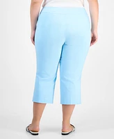 Jm Collection Plus Tummy Control Pull-On Capri Pants, Exclusively at Macy's