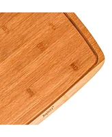 BergHOFF Bamboo 3-Piece Rectangle Board and Aaron Probyn Cheese Knives Set