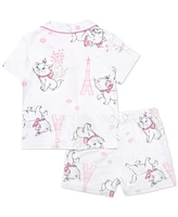 Ame Toddler Girls Adorable Marie Short Coat Pajamas, 2 Piece Set