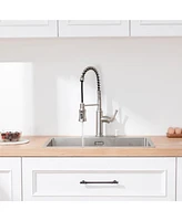 Kitchen Faucet with Pull Down Sprayer, 360°Rotation Spout and 3-Function Nozzle for Use Various Styles