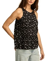 Lucky Brand Women's Printed High-Neck Tiered Tunic