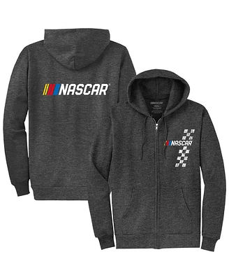 Nascar Classics Men's Heather Charcoal Full-Zip Hoodie