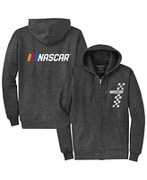 Nascar Classics Men's Heather Charcoal Full-Zip Hoodie