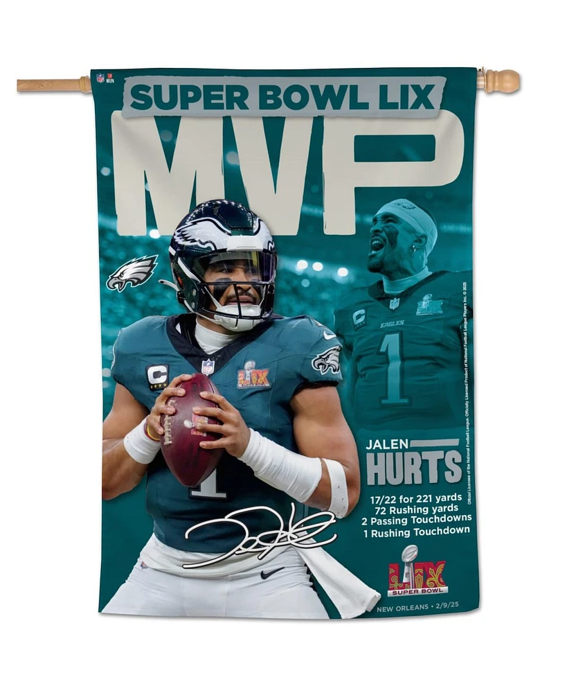 Wincraft Jalen Hurts Philadelphia Eagles Super Bowl Lix Mvp 28" x 40" Single-Sided Vertical Banner