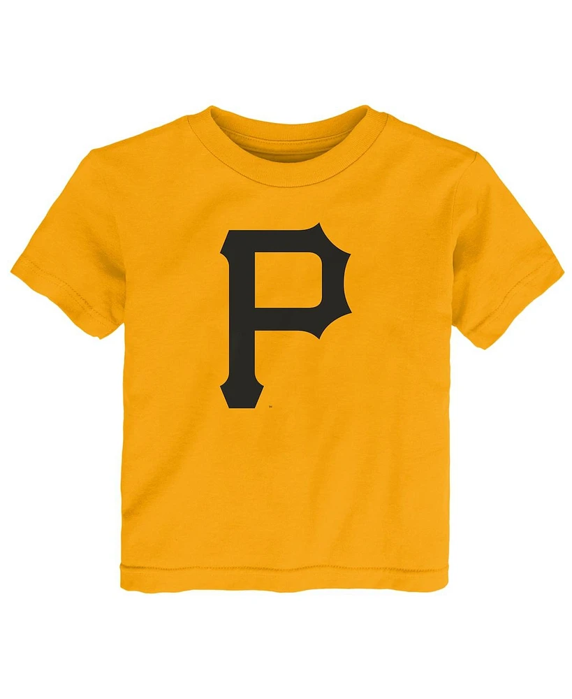 Outerstuff Toddler Gold Pittsburgh Pirates Primary Logo T-Shirt