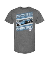 Trackhouse Racing Team Collection Men's Heather Charcoal Ross Chastain Busch Light Car T-Shirt