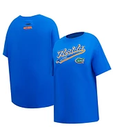 Pro Standard Women's Royal Florida Gators Script Tail Oversized Boyfriend T-Shirt