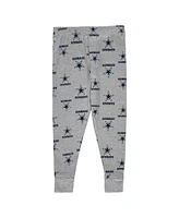 Outerstuff Toddler 2-Piece Heathered Gray Dallas Cowboys Long Sleeve T-Shirt and Pants Sleep Set
