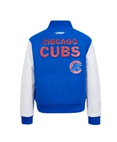 Pro Standard Women's Royal Chicago Cubs Game Day Classics Wool Full-Zip Varsity Jacket
