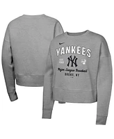Nike Big Girls Heather Gray New York Yankees Fleece Sweatshirt
