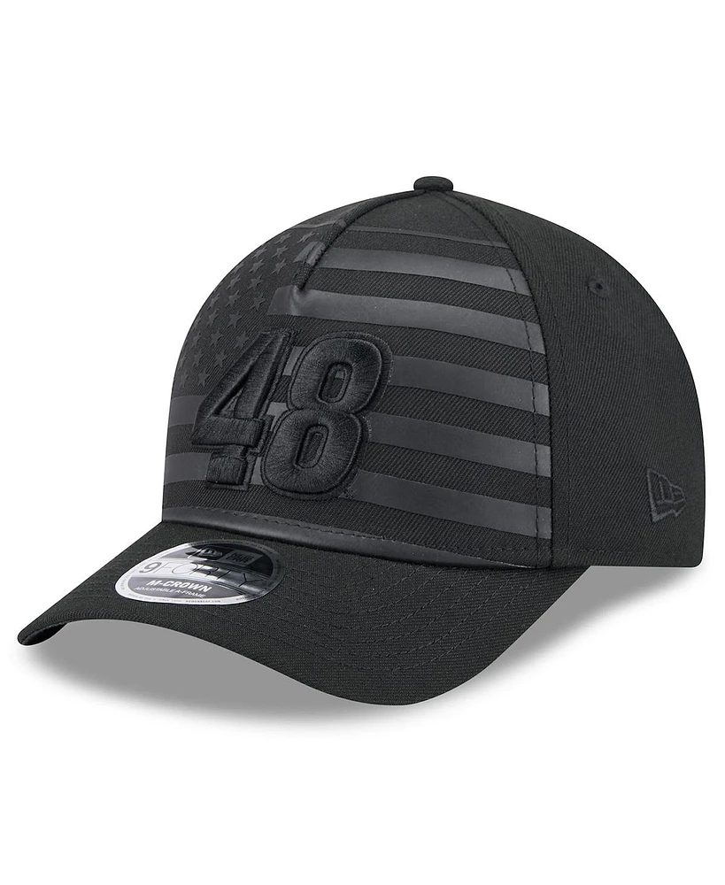 New Era Men's Black Alex Bowman American Flag 9FORTY M-Crown A-Frame Adjustable Hat