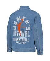 The Wild Collective Men's and Women's Blue Wnba Gear Denim Full-Zip Jacket