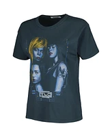 Daydreamer Women's Charcoal Tlc Fan Mail Tour Graphic Ringer T-Shirt