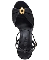 Steve Madden Women's Caden Knotted Embellished Block-Heel Sandals