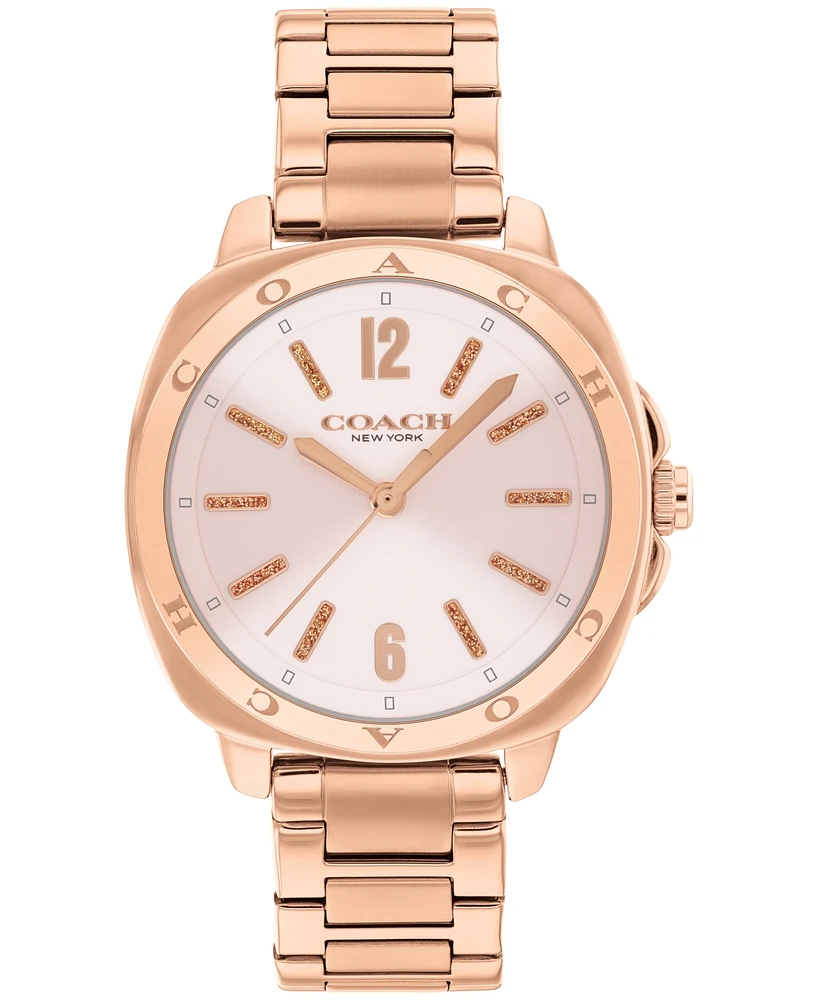 Coach Women's Kitt Rose Gold Stainless Steel Bracelet Watch, 34mm
