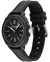 Coach Women's Kitt Black Silicone Strap Watch, 35.4mm