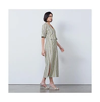 Etcetera Women's Stripes Spring Shift Maxi Dress Austen