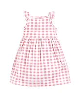 Hudson Baby Girls Cotton Dresses, Butterfly Floral, 9-12 Months