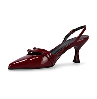 Joelle Onix Burgundy Leather Pumps