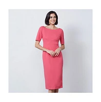 Etcetera Women's Pink Spring Sheath Dress Cosmos