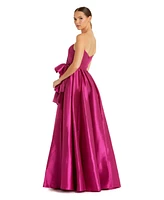 Mac Duggal Women's Strapless Taffeta Gown With Ruffle Detail