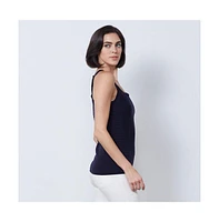 Etcetera Women's Navy Blue Knit Cami Sweater Rhodes