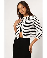 Petal and Pup Women's Cynthia Striped Button Front Cardigan