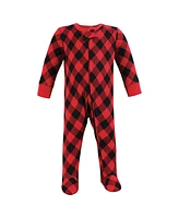 Hudson Baby Girls Thermal Zipper Sleep and Play 2pk, Snowflake