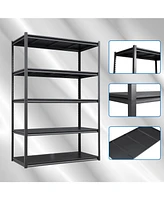 72"H 5 Tier Metal Shelves for Storage Garage Shelving 2000LBS Heavy Duty Storage Shelves Adjustable Garage Shelf Industrial Shelving Unit Storage Util