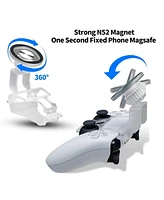 360° Adjustable Magnetic Phone Clip Stand for PS5 Controller – Compatible with iPhone MagSafe & Android Devices