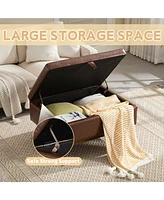 Mid-century modern storage bench/coffee table, Assembled, Living/entry/family room