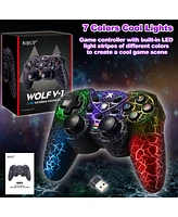 Wireless Rgb Gaming Controller with Dual Vibration for Windows 7/8/10/11 – Adjustable Turbo & Ergonomic Design