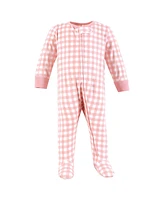 Hudson Baby Baby Girls Hudson Cotton Sleep and Play, Strawberry Love
