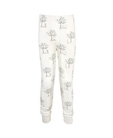 Touched by Nature Toddler Boys Unisex Cotton Tight-Fit Pajama Set, Birch Trees, 5