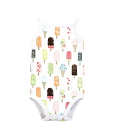 Touched by Nature Baby Girls Cotton Bodysuits, Popsicle