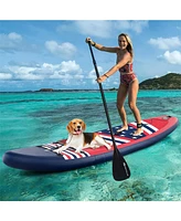 Inflatable Paddle Board with Removable Fin and Backpack