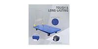 Platform Truck with 1320lb Weight Capacity and 360 Degree Swivel Wheels, Foldable Push Hand Cart for Loading and Storage