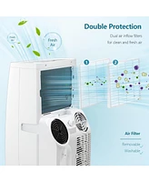 Cowsar 14,000 Btu Portable Ac, 3-in-1 (Cooling/Dehumidifier/Fan), Remote, Quiet, Cools 700 sq.ft