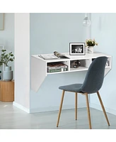 Wall Mounted Floating Computer Table Desk Storage Shelf
