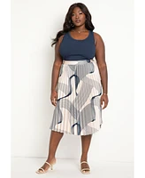 Eloquii Plus Pleated Midi Skirt