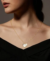 Unwritten Mother of Pearl Diamond Cut Heart Nana Necklace