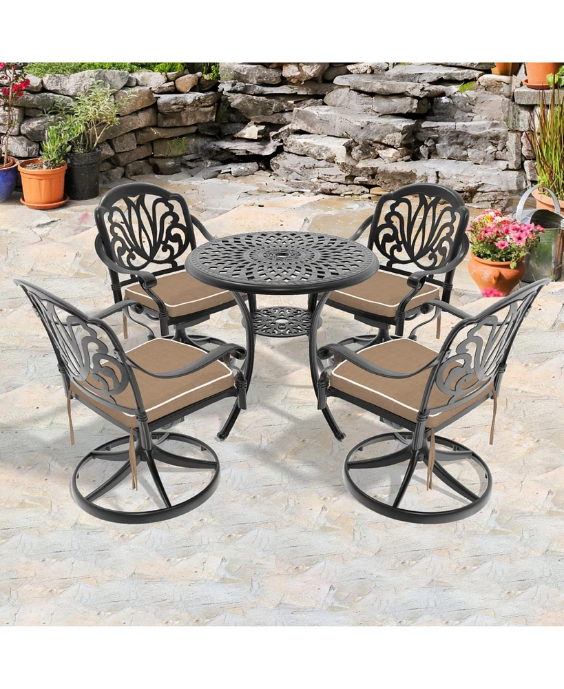 5-Pc Cast Aluminum Dining Set
