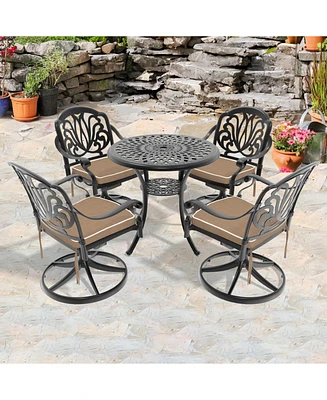 5-Pc Cast Aluminum Dining Set