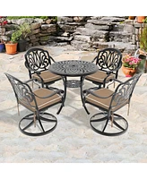 5-Pc Cast Aluminum Dining Set